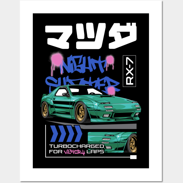 RX7 1989 Car Wall Art by milatees